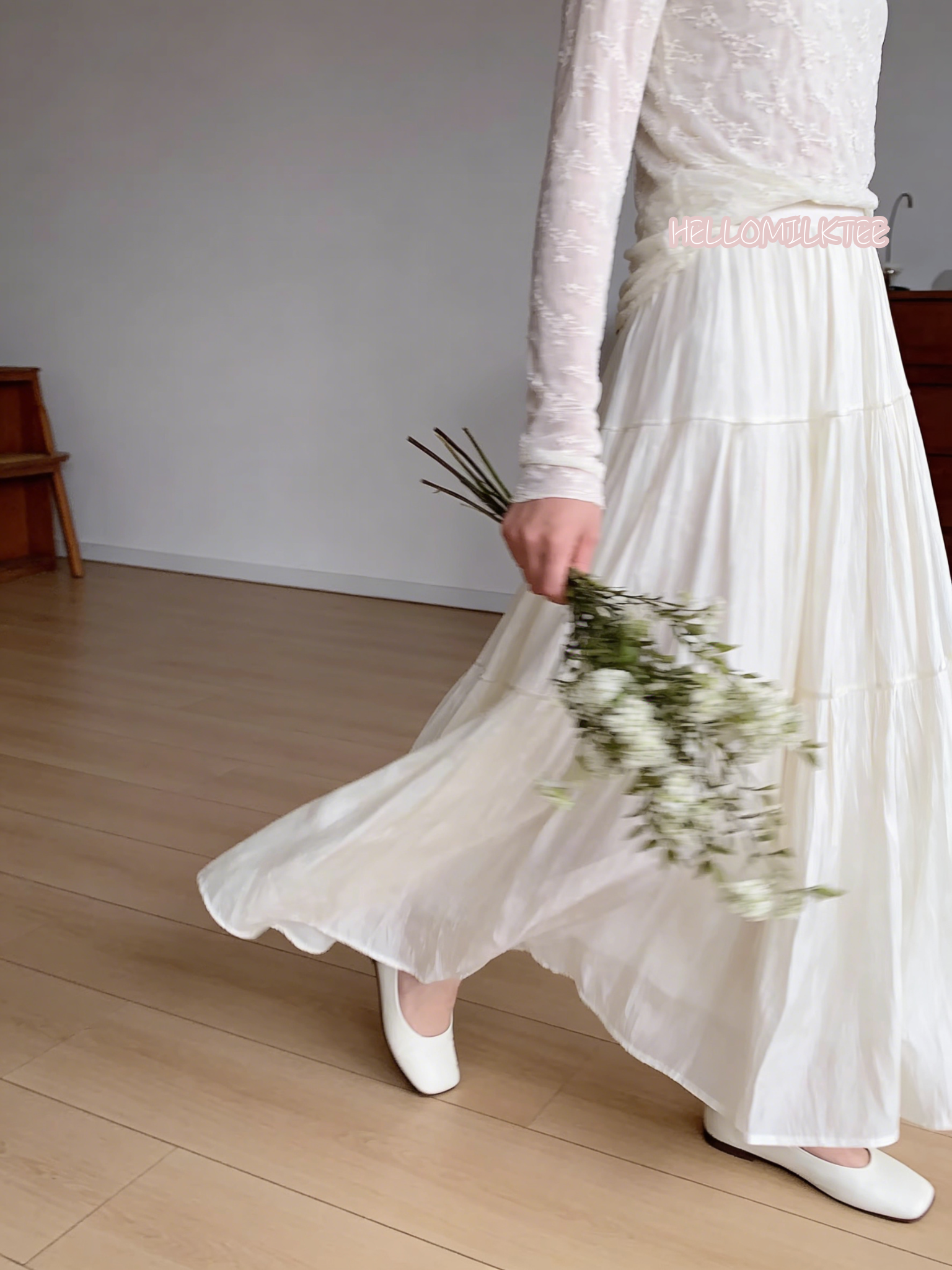 HELLO MILK TEE- 86042 甜美半裙