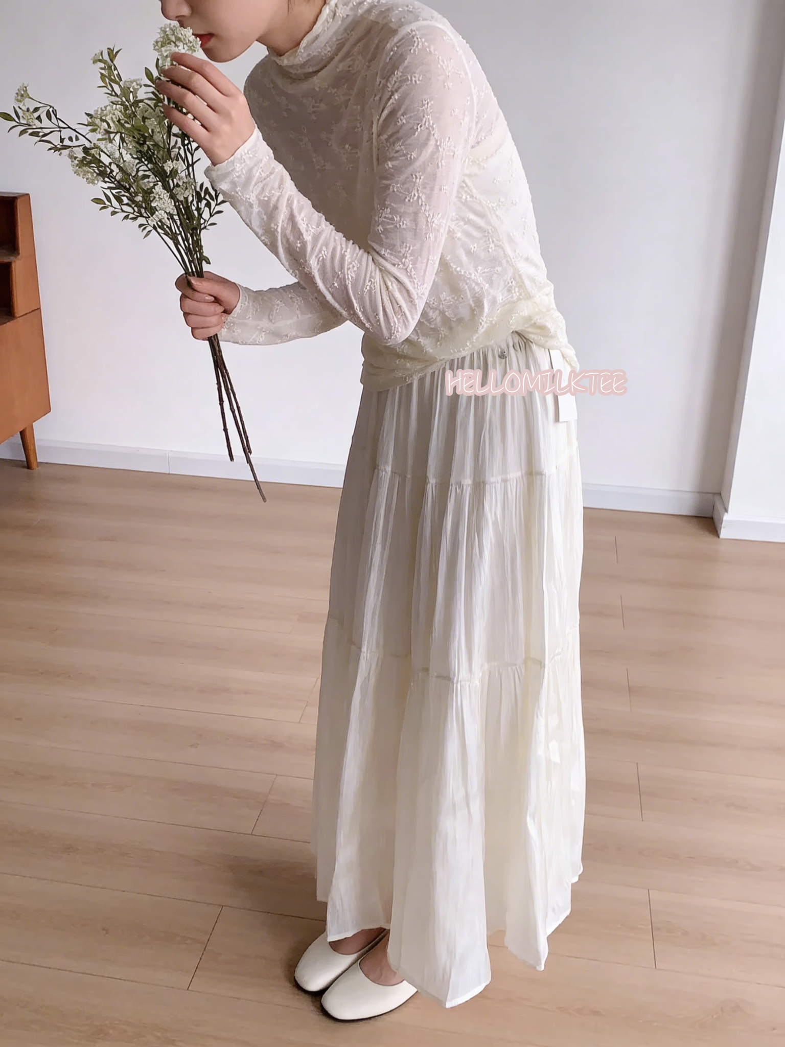 HELLO MILK TEE- 86190 高領上衣