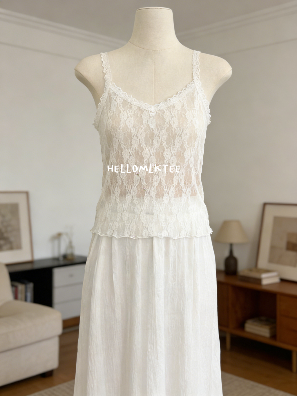 HELLO MILK TEE- 86222 吊帶上衣