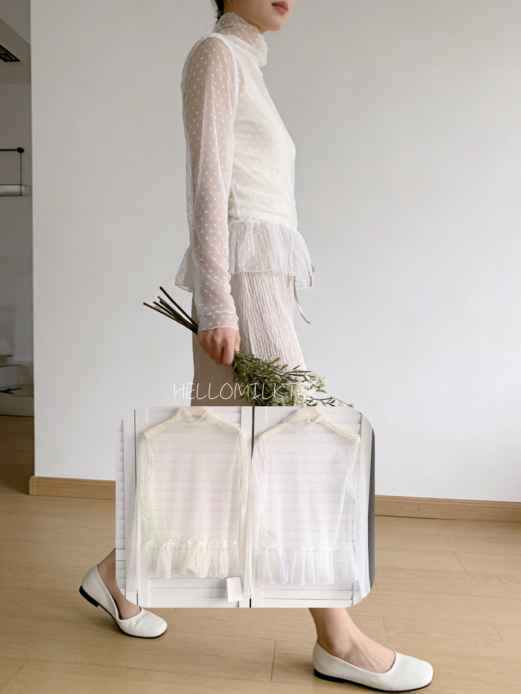 HELLO MILK TEE- 86191 打底上衣