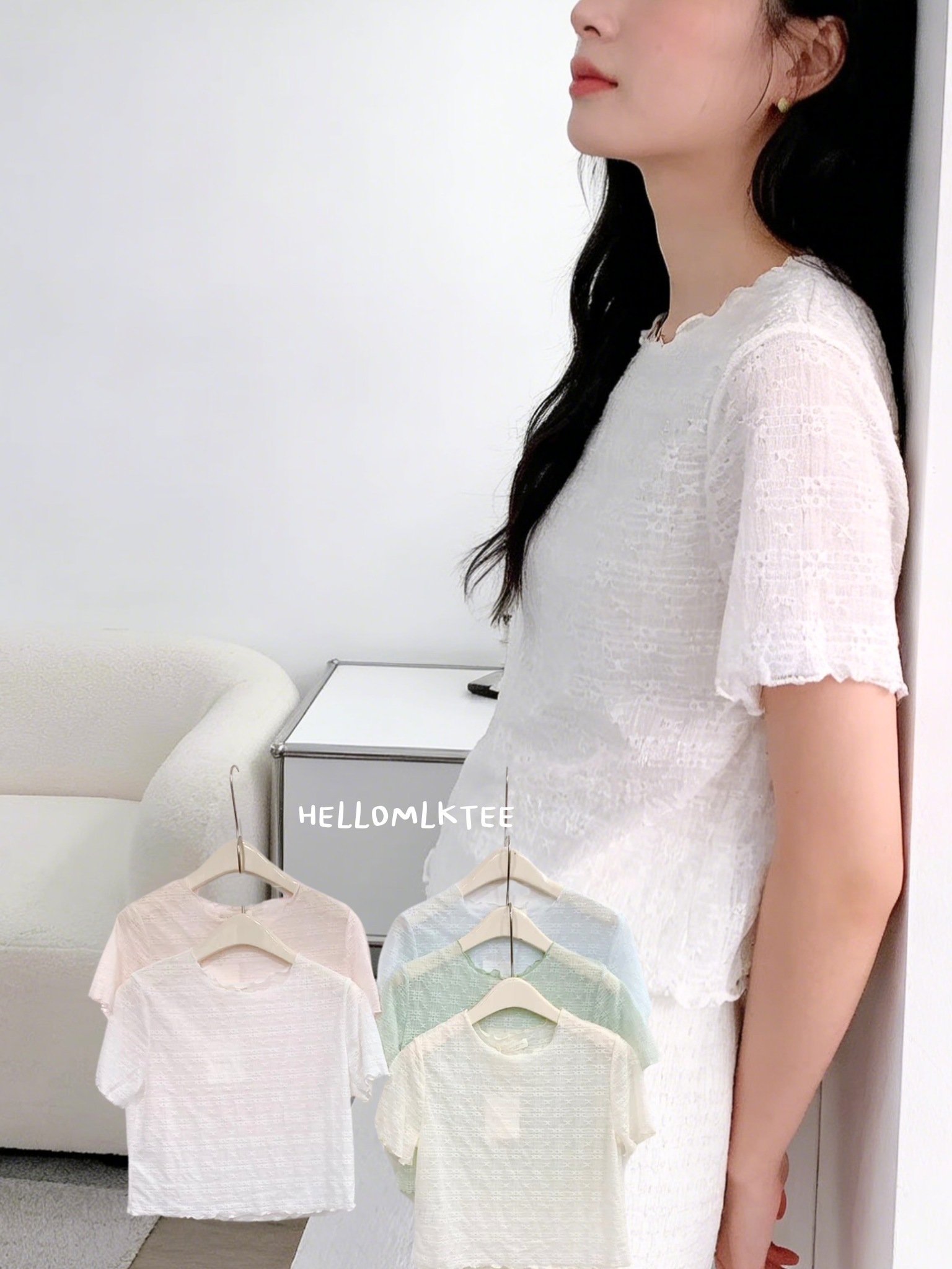 HELLO MILK TEE- 86218 百搭短袖