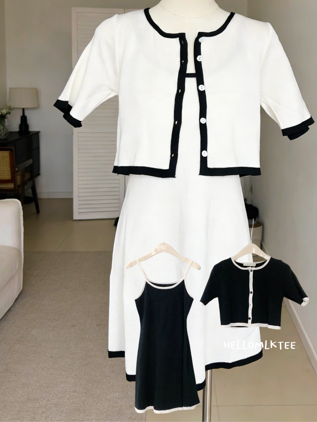 HELLO MILK TEE- 86205 連衣裙套裝