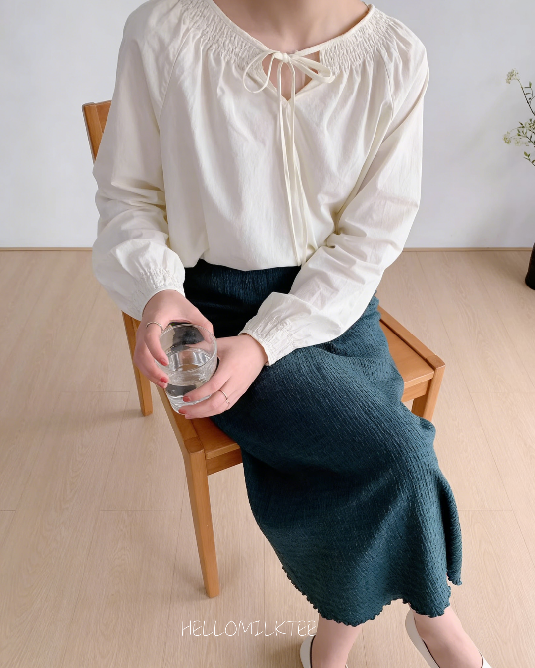 HELLO MILK TEE- 86113 韓系襯衫