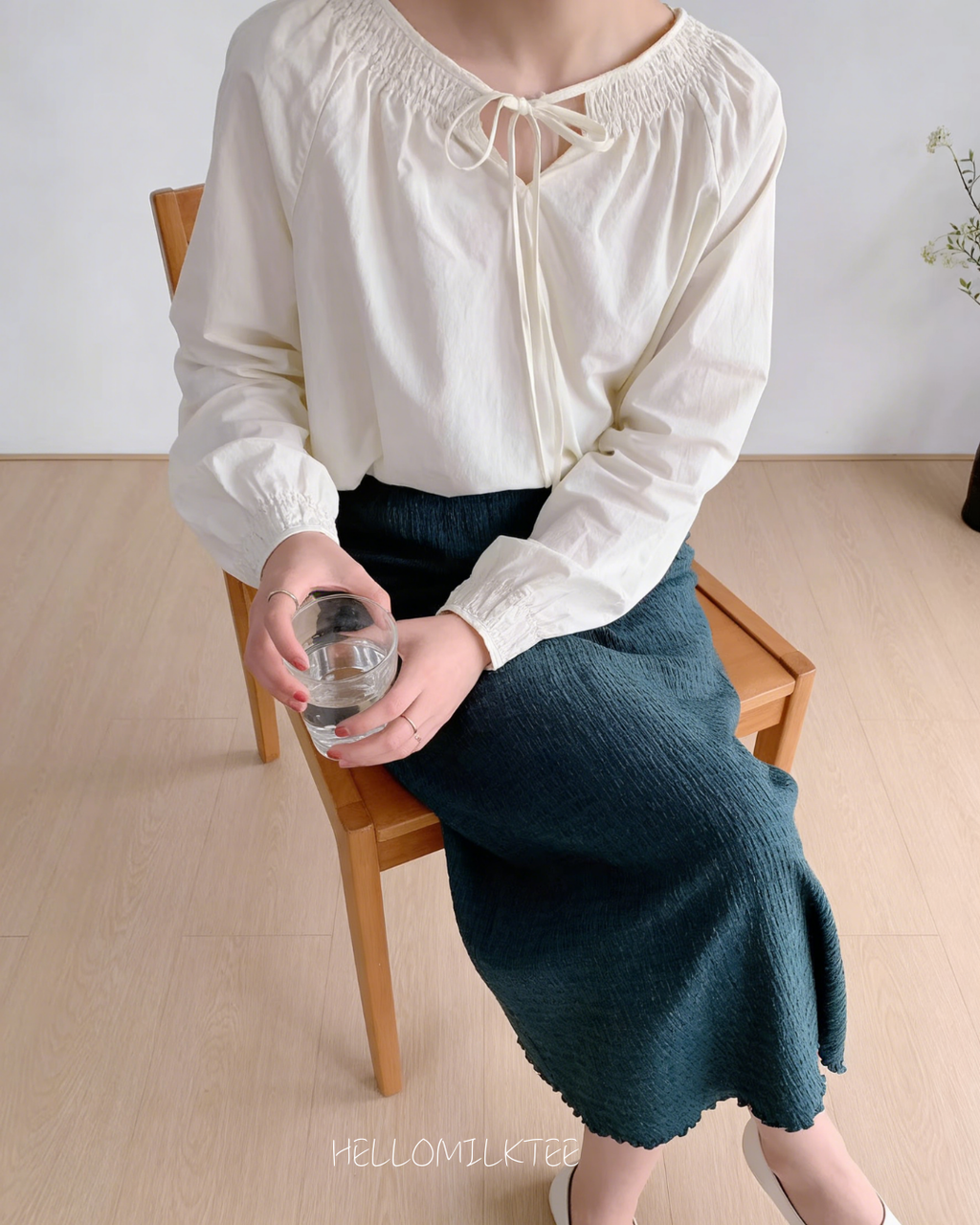 HELLO MILK TEE- 86113 韓系襯衫