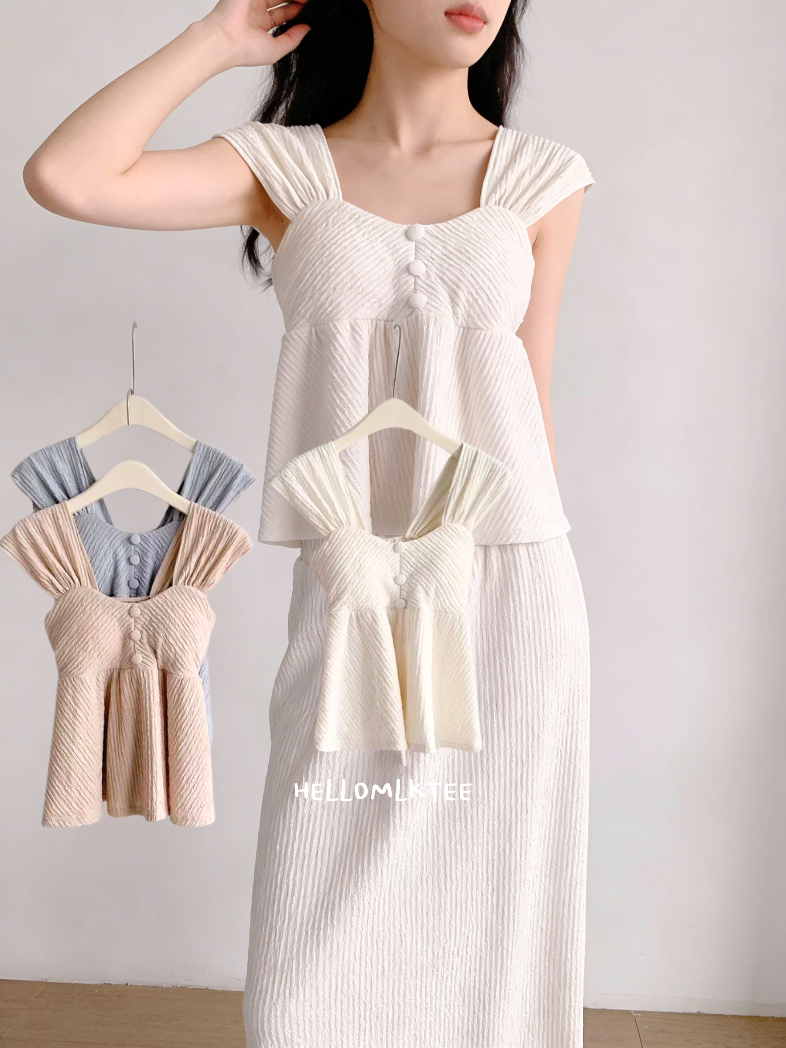 HELLO MILK TEE- 86163 韓系上衣