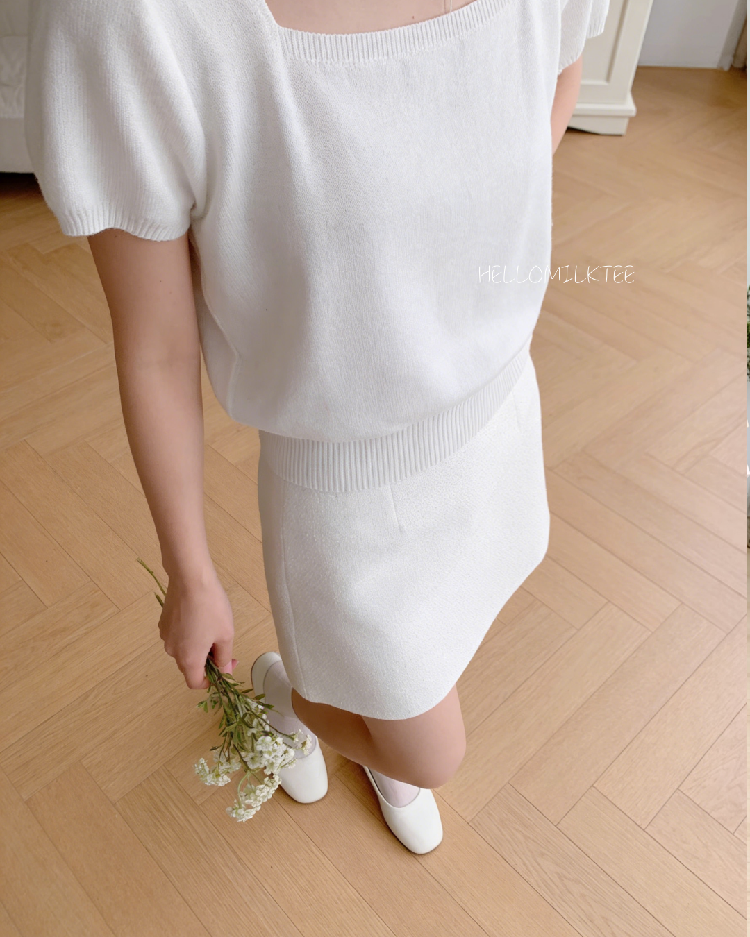 HELLO MILK TEE- 86149 百搭短裙