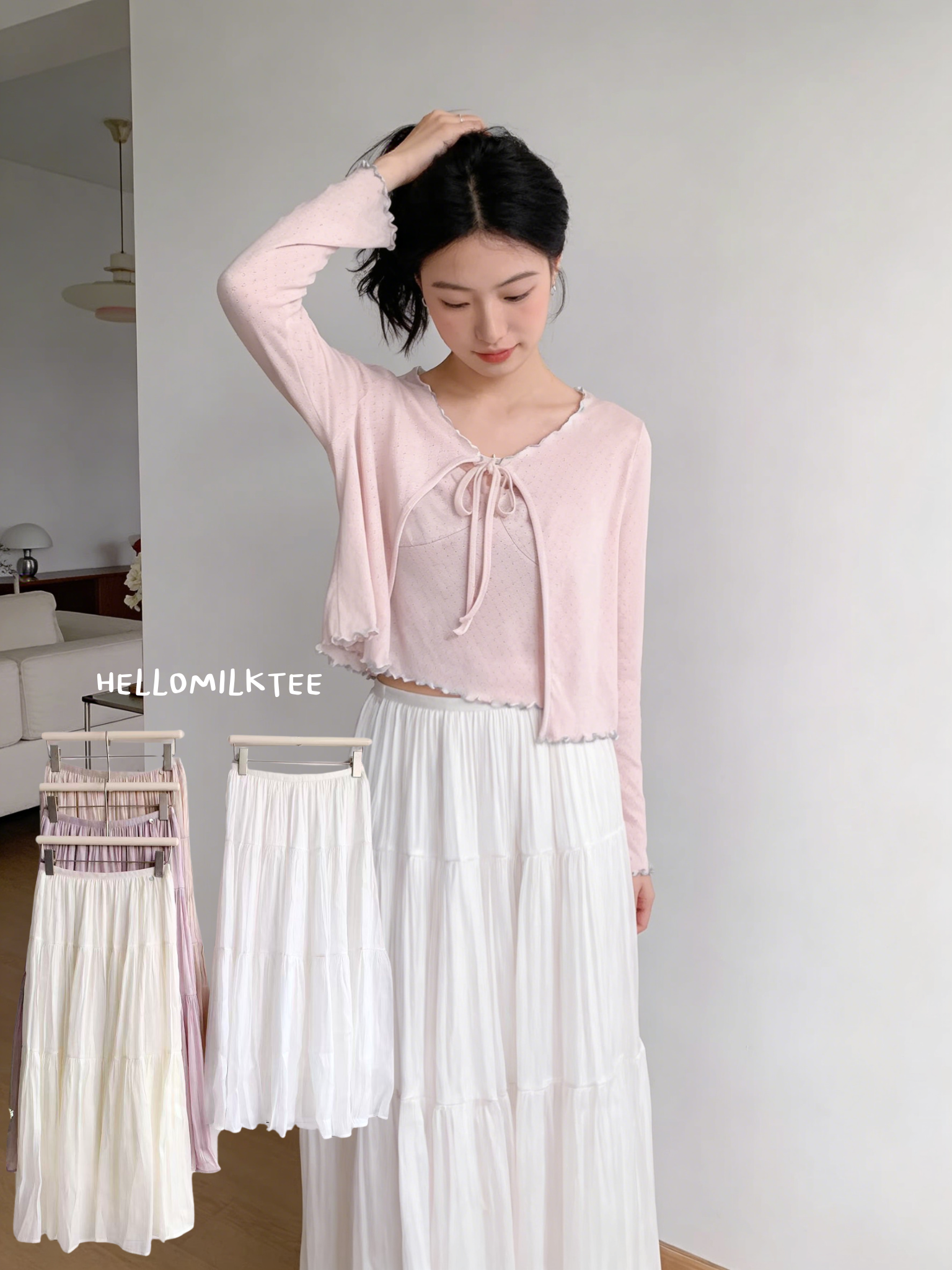 HELLO MILK TEE- 86042 甜美半裙