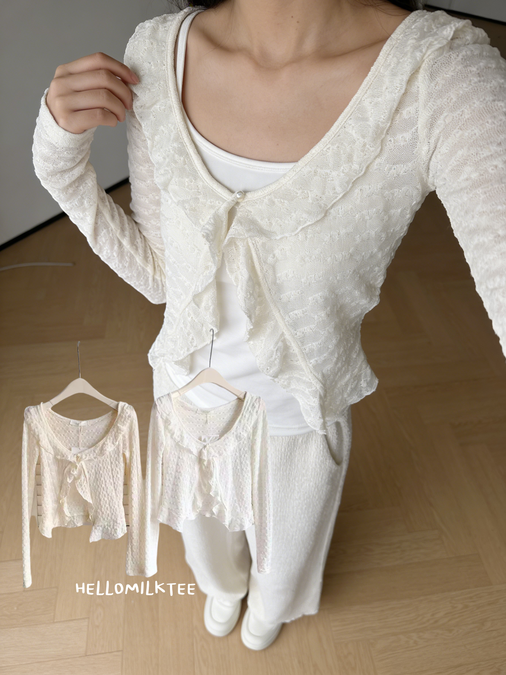 HELLO MILK TEE- 86131 長袖小衫