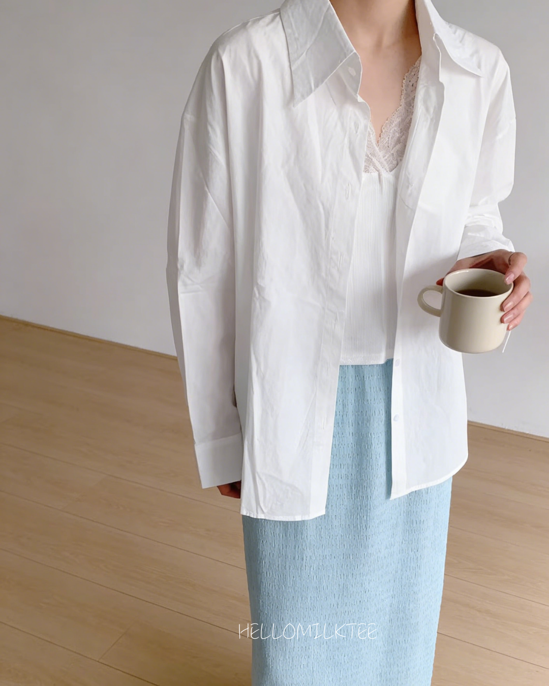 HELLO MILK TEE- 86210 簡約半裙