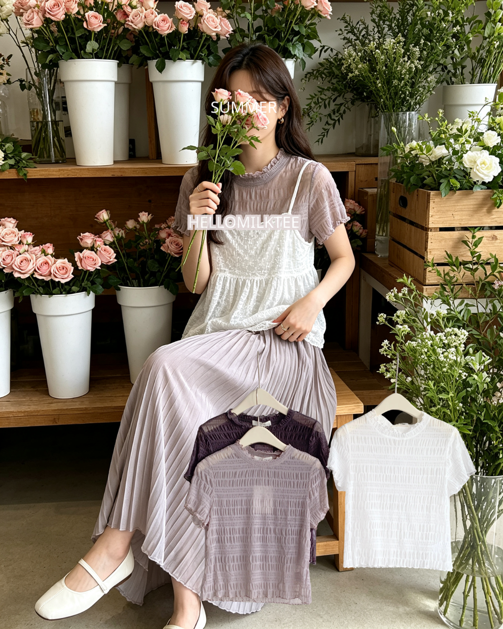 HELLO MILK TEE- 86699   短袖上衣