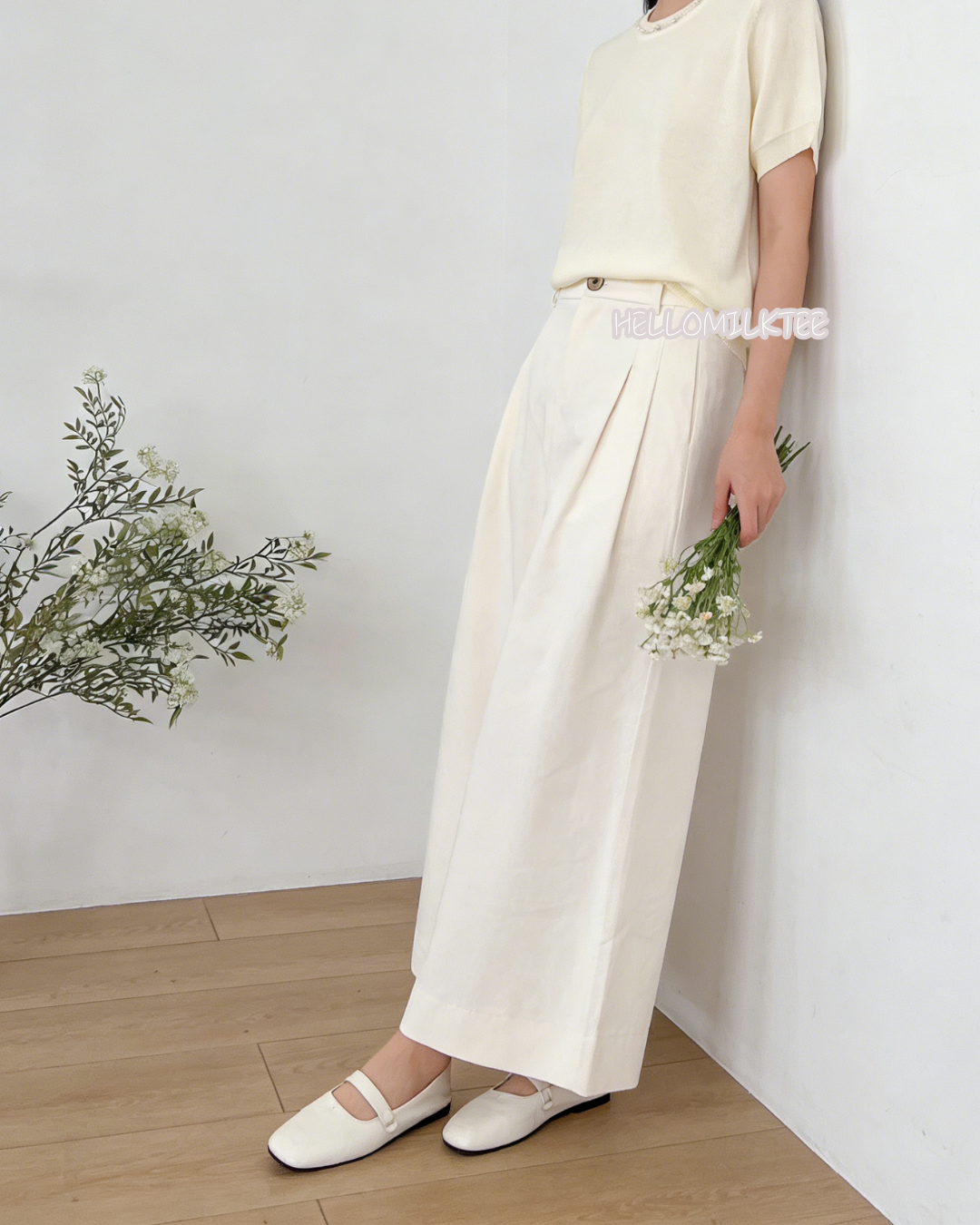 HELLO MILK TEE- 86181 圓領短袖衫