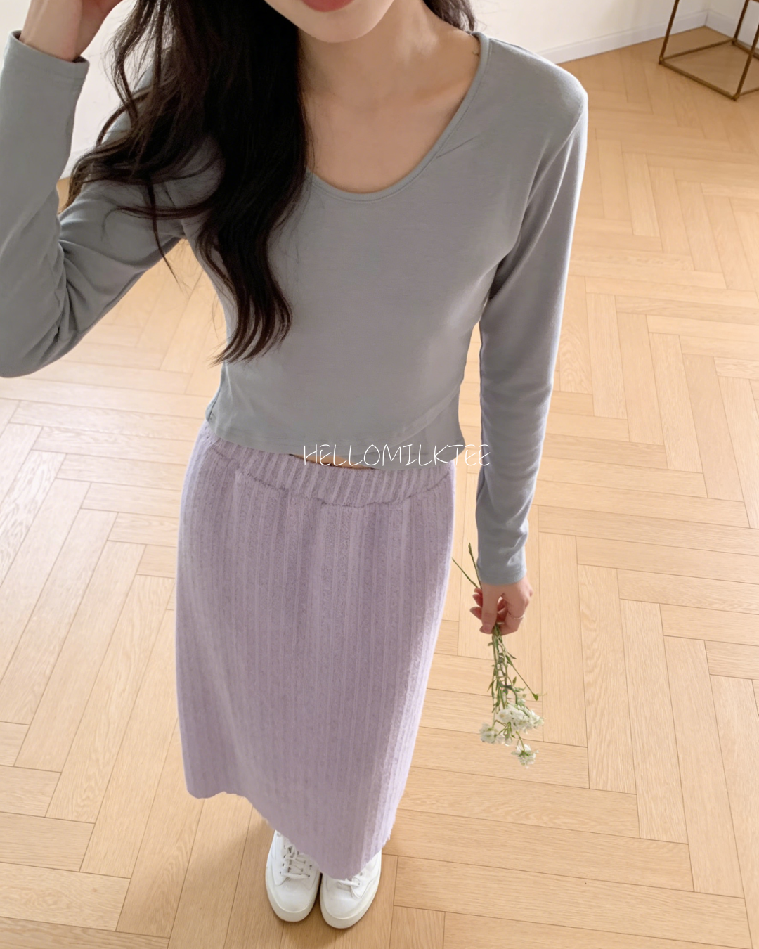 HELLO MILK TEE- 86022 圓領上衣