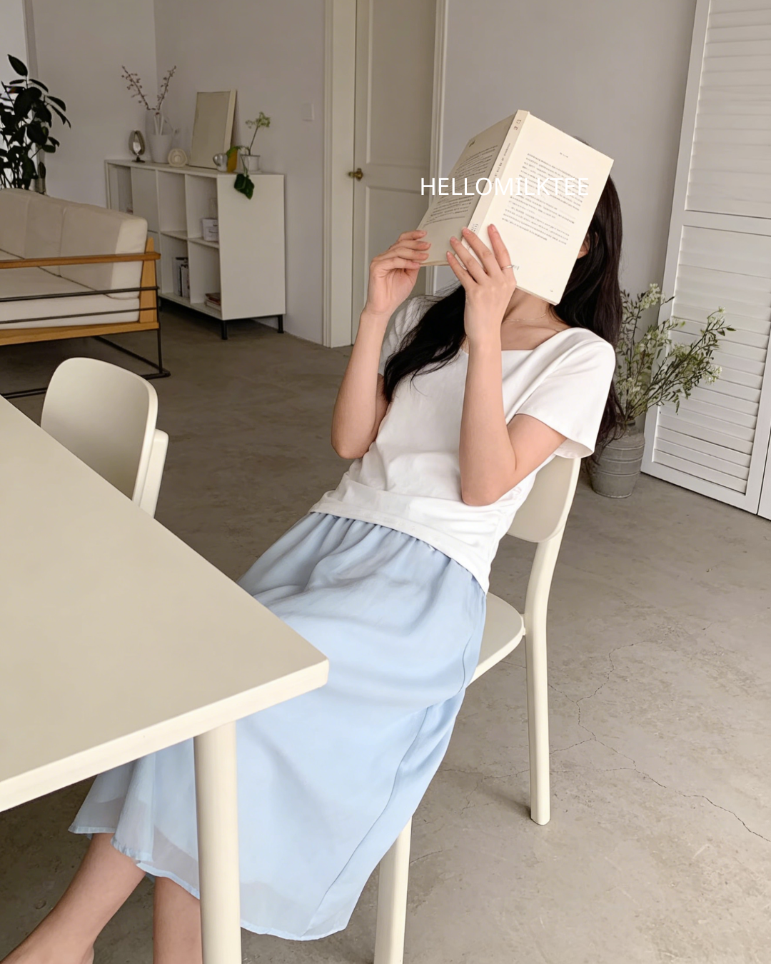 HELLO MILK TEE- 86243 百搭上衣