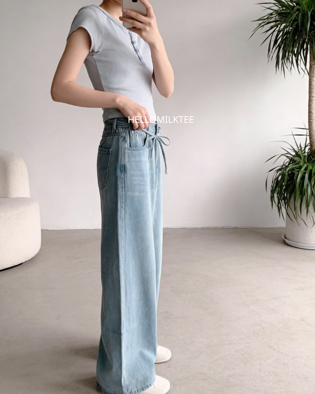 HELLO MILK TEE- 86245 圓領上衣