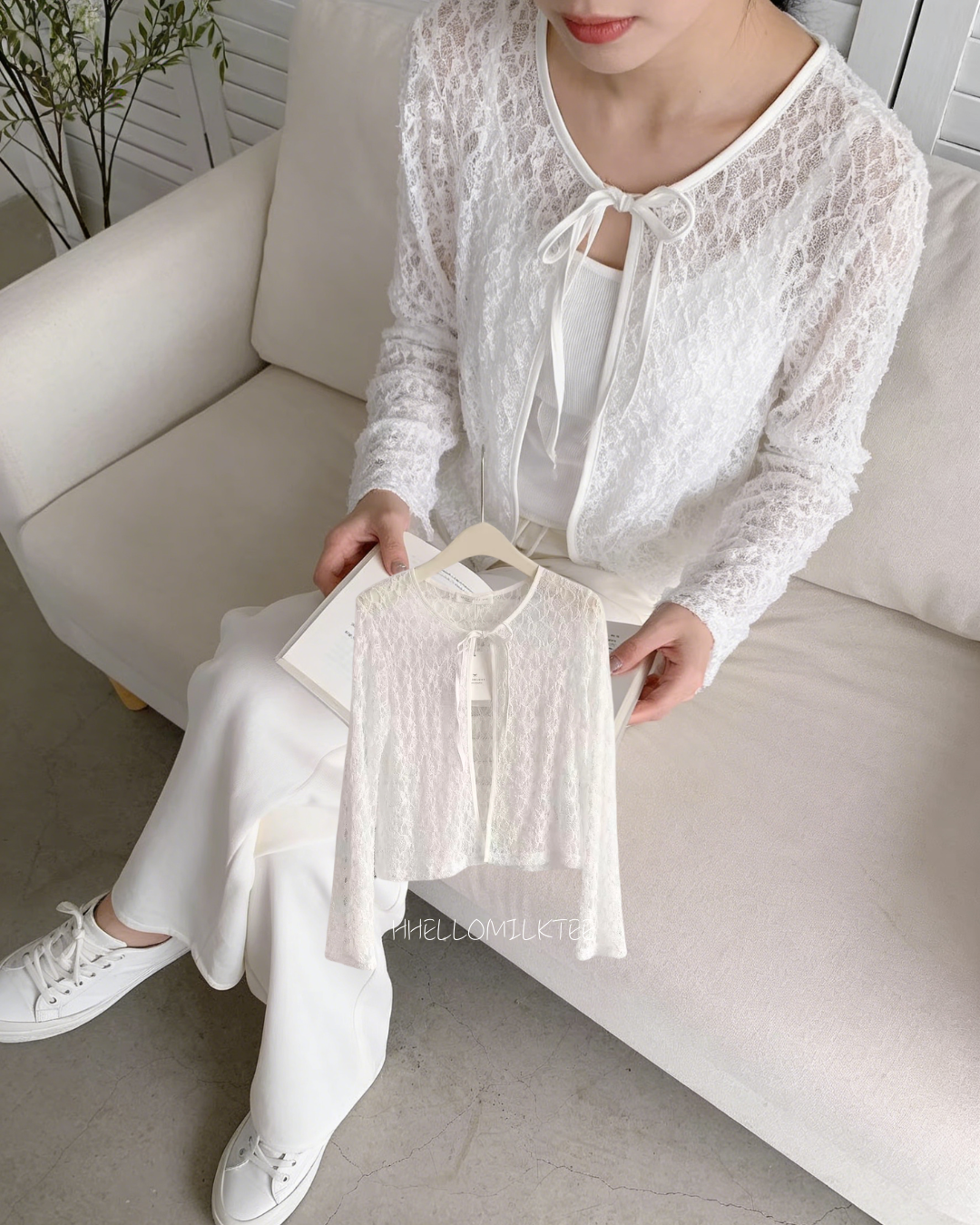 HELLO MILK TEE- 86228 百搭開衫