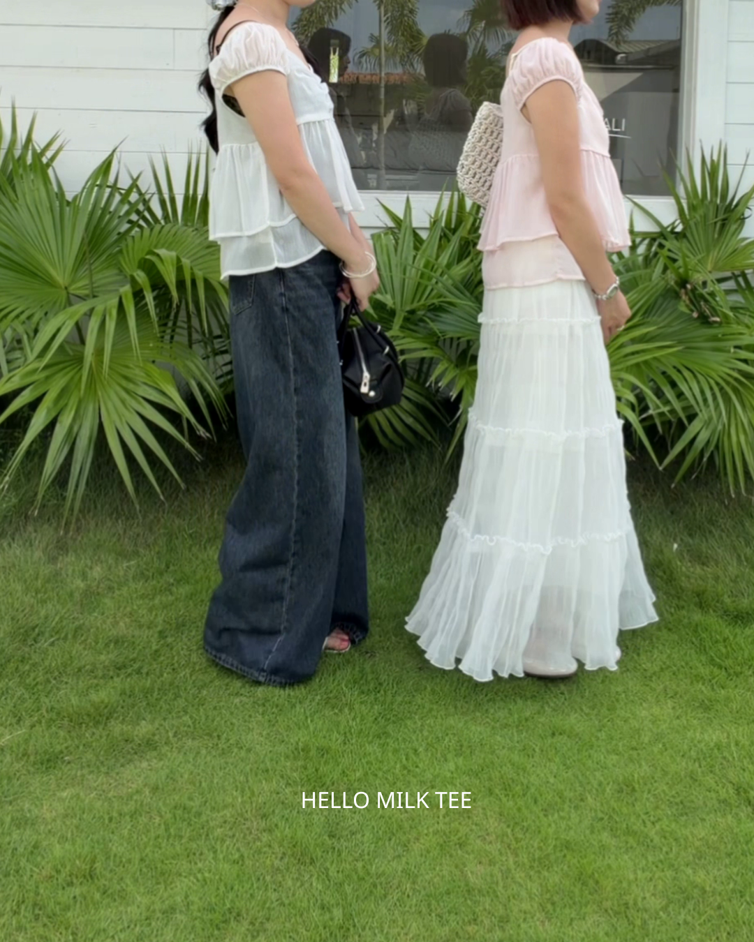 HELLO MILK TEE- 86738   甜美上衣