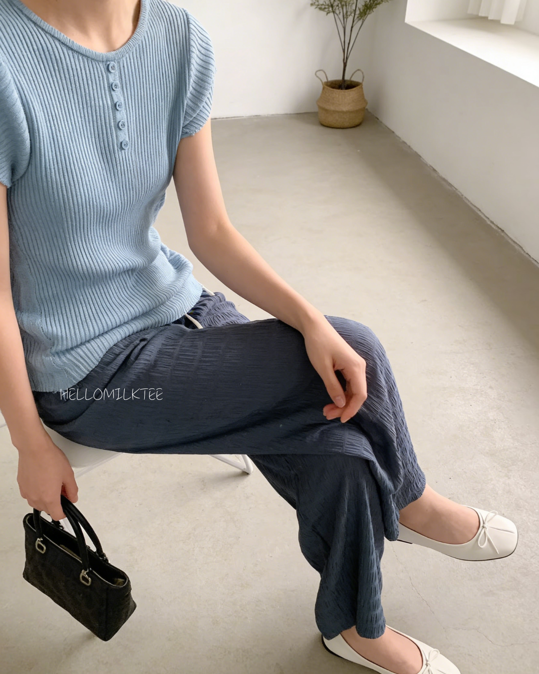 HELLO MILK TEE- 86159 休閒長褲