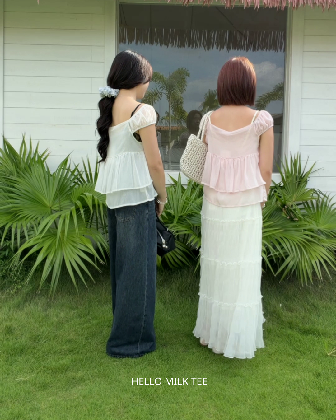 HELLO MILK TEE- 86738   甜美上衣