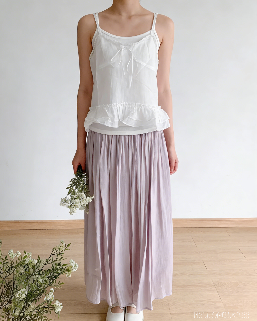 HELLO MILK TEE- 86041 質感半裙