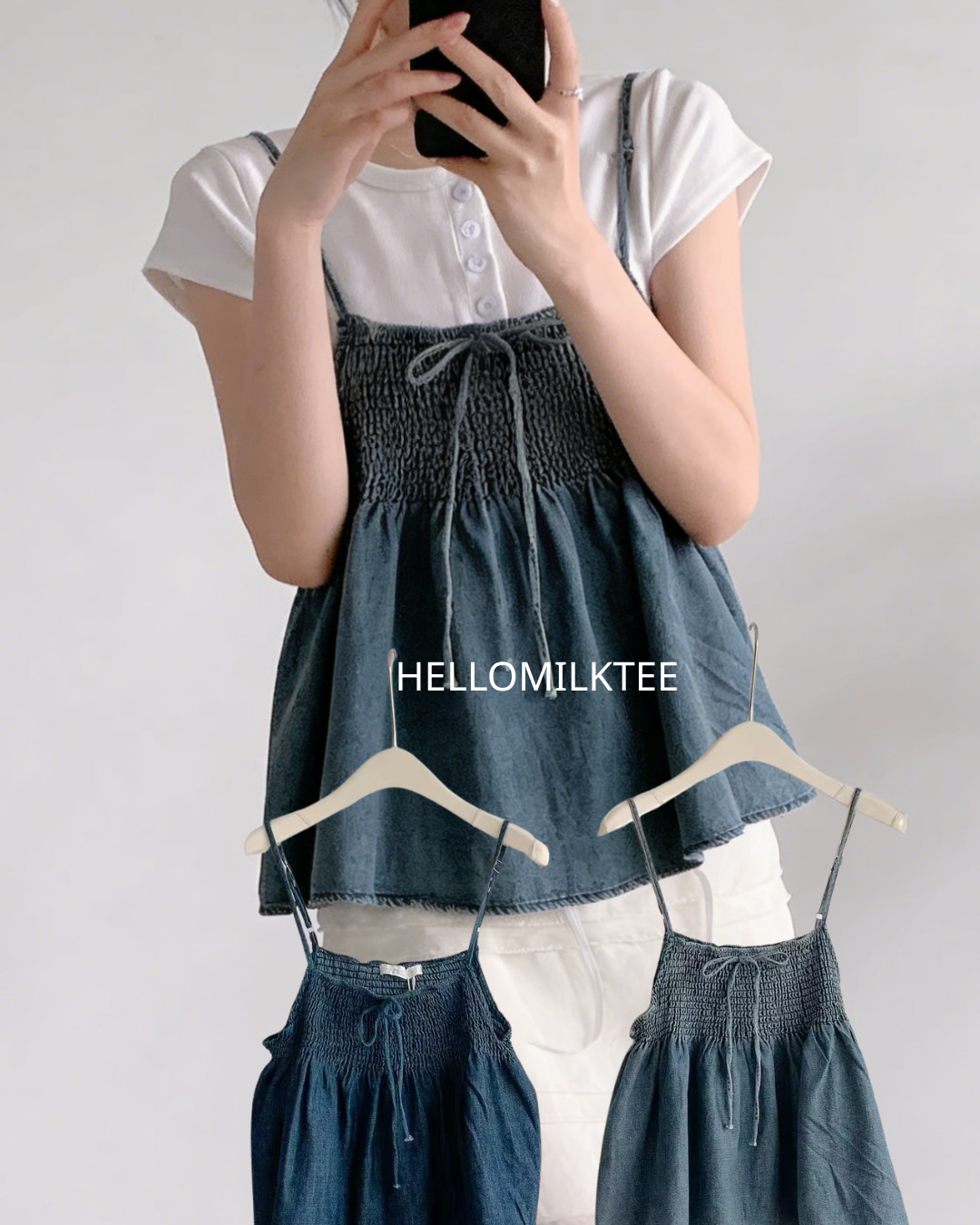 HELLO MILK TEE- 86245 圓領上衣