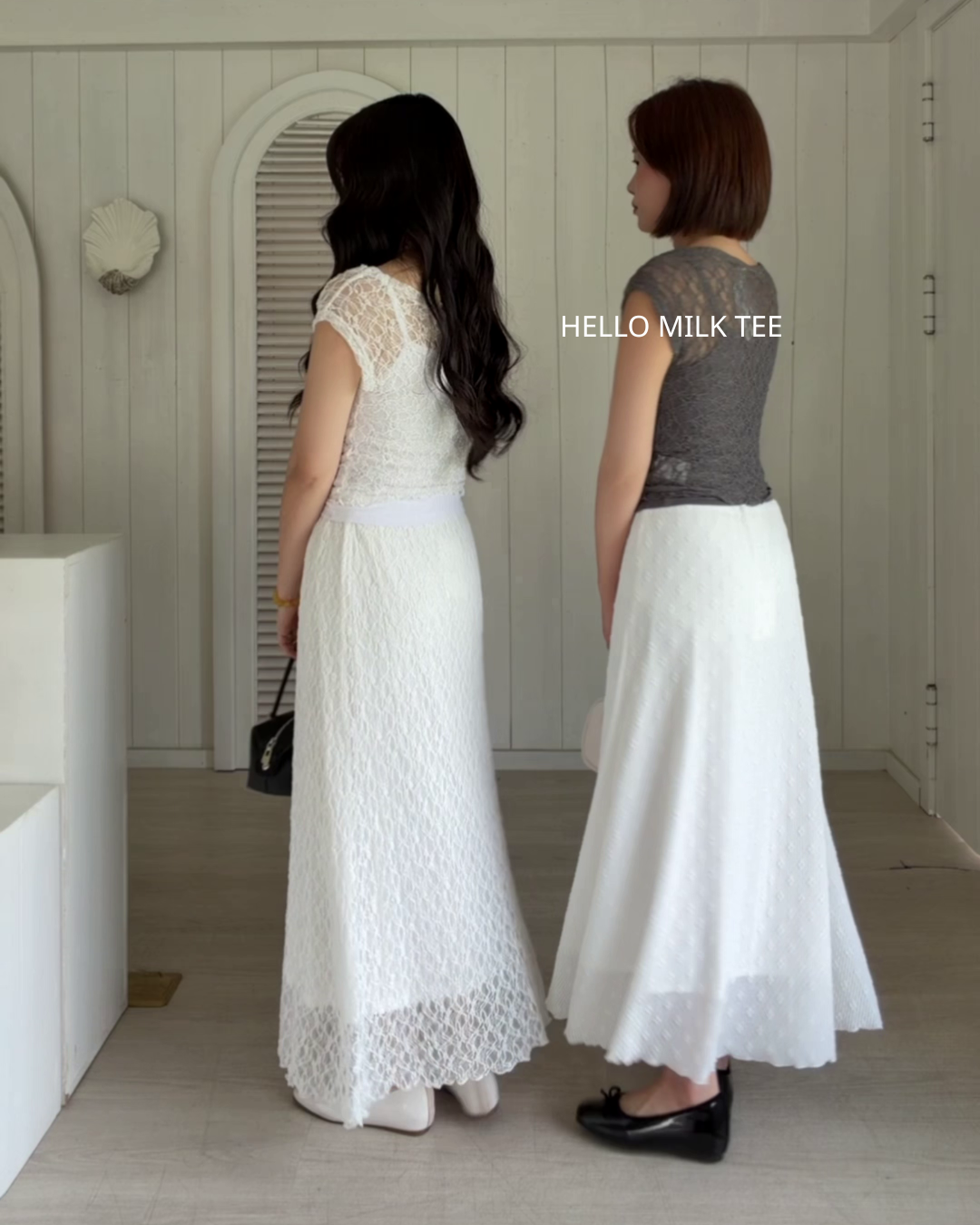 HELLO MILK TEE- 86727   百搭兩件套