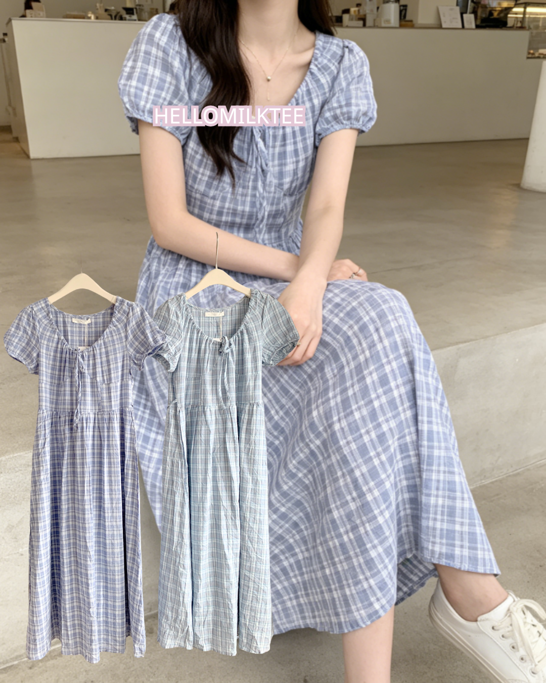 HELLO MILK TEE- 86544  百搭連衣裙