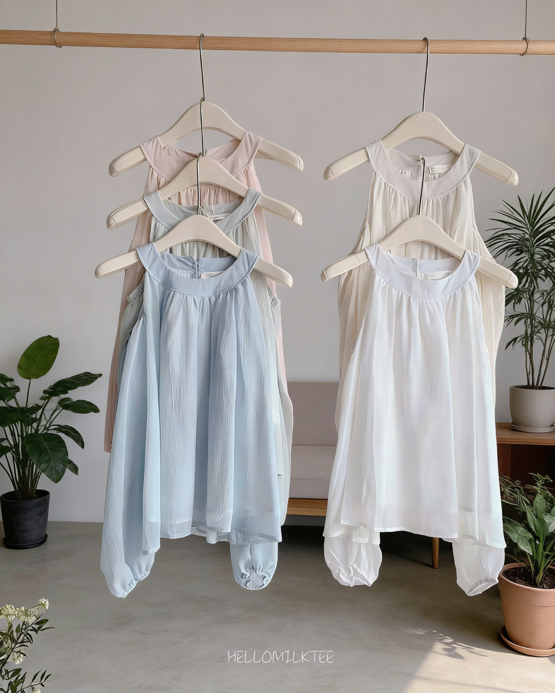 HELLO MILK TEE- 86066 露肩上衣