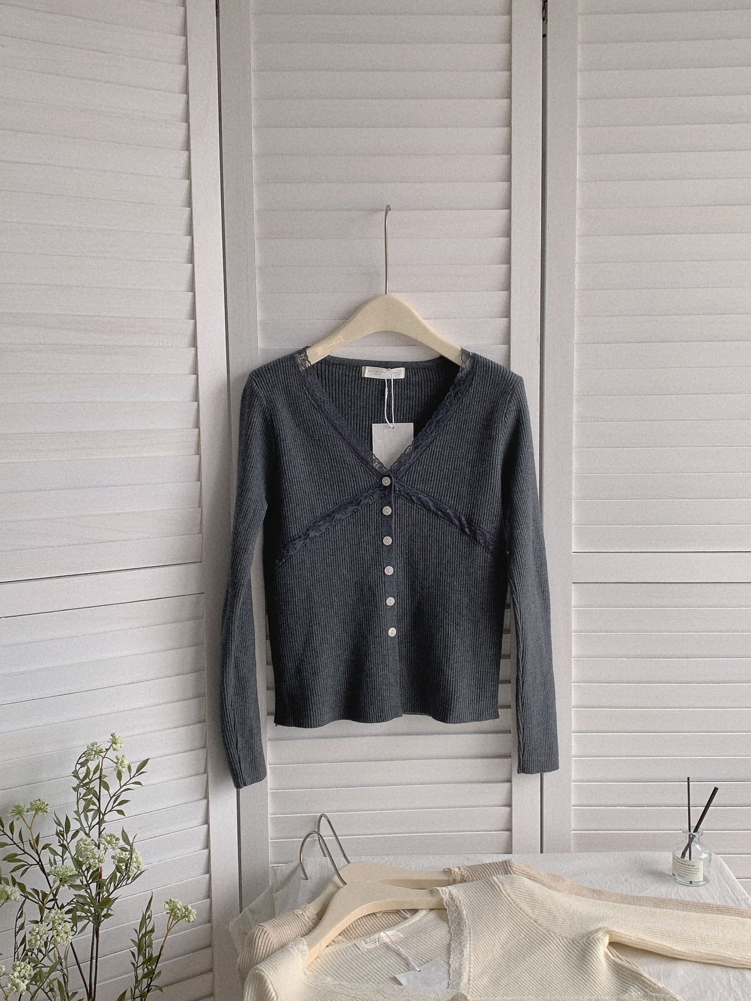 HELLO MILK TEE- 85518 修身針織衫