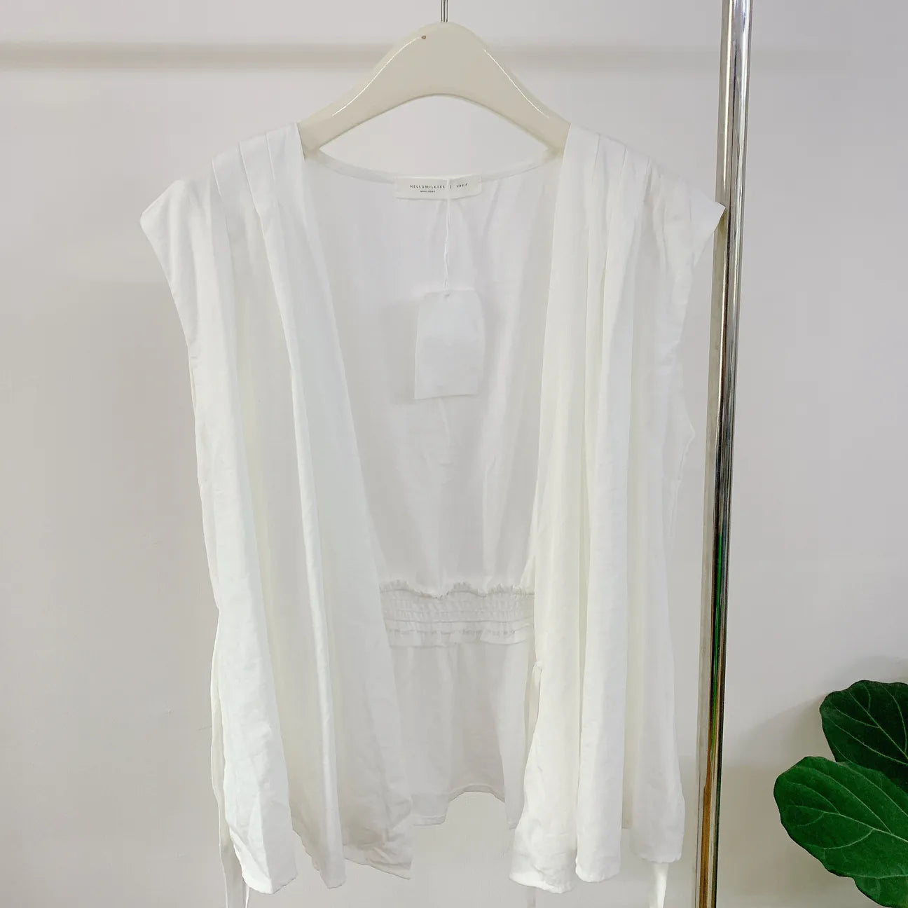 HELLO MILK TEE- 85187 綁帶上衣