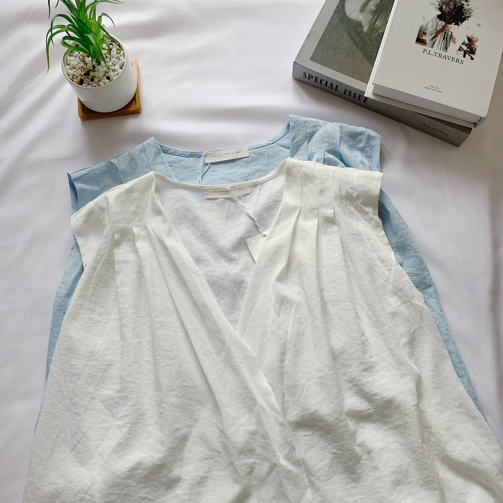 HELLO MILK TEE- 85187 綁帶上衣