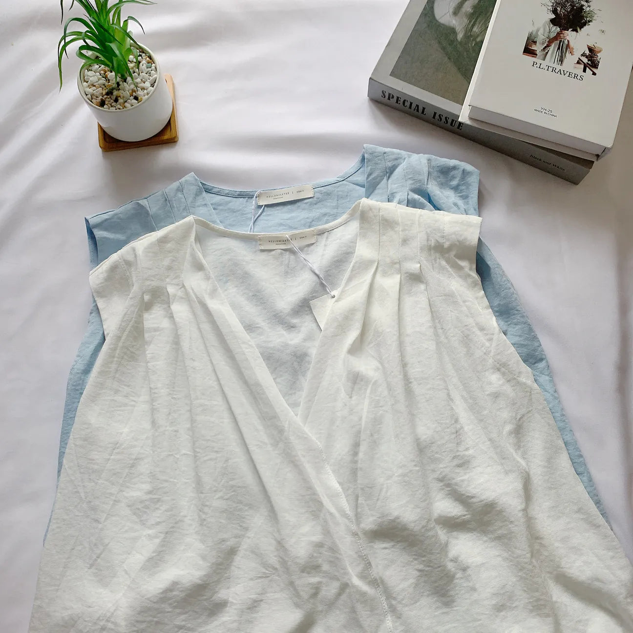 HELLO MILK TEE- 85187 綁帶上衣