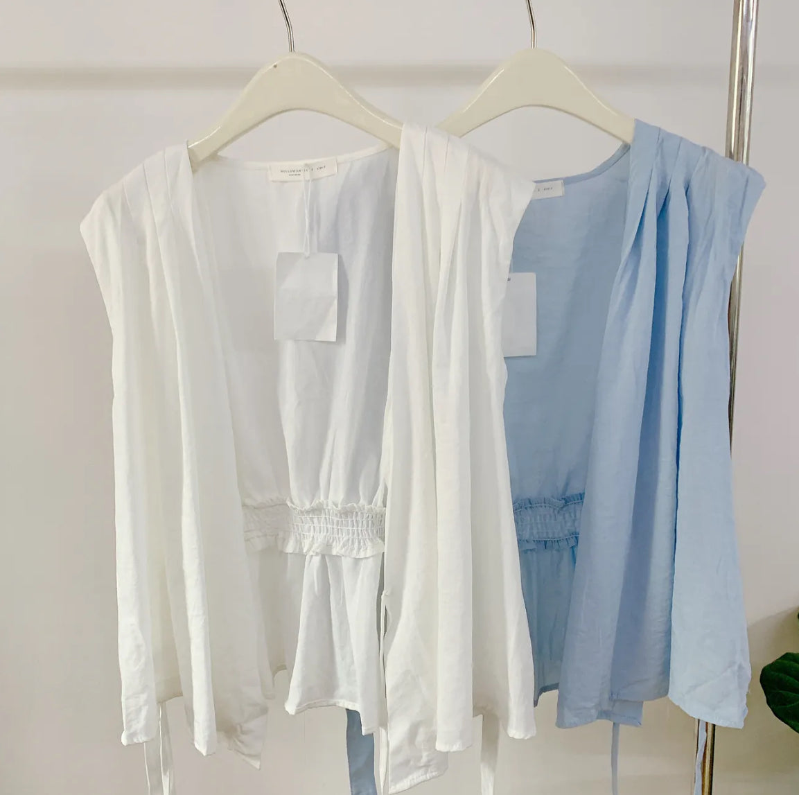 HELLO MILK TEE- 85187 綁帶上衣