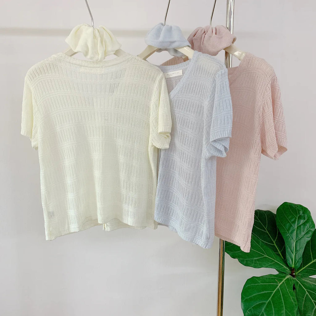 HELLO MILK TEE- 85111 百搭V領衫