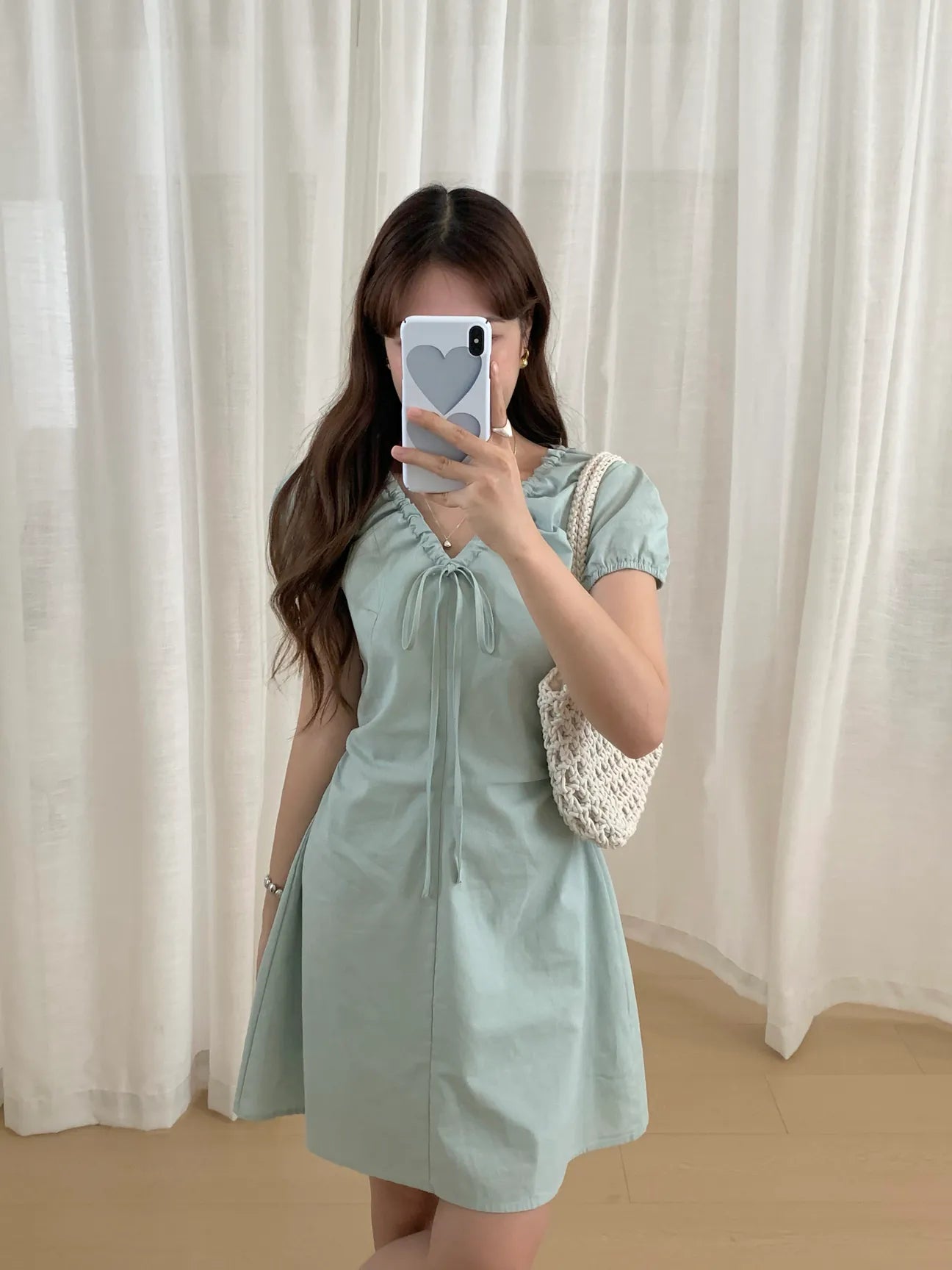 HELLO MILK TEE- 85130 抽繩連衣裙
