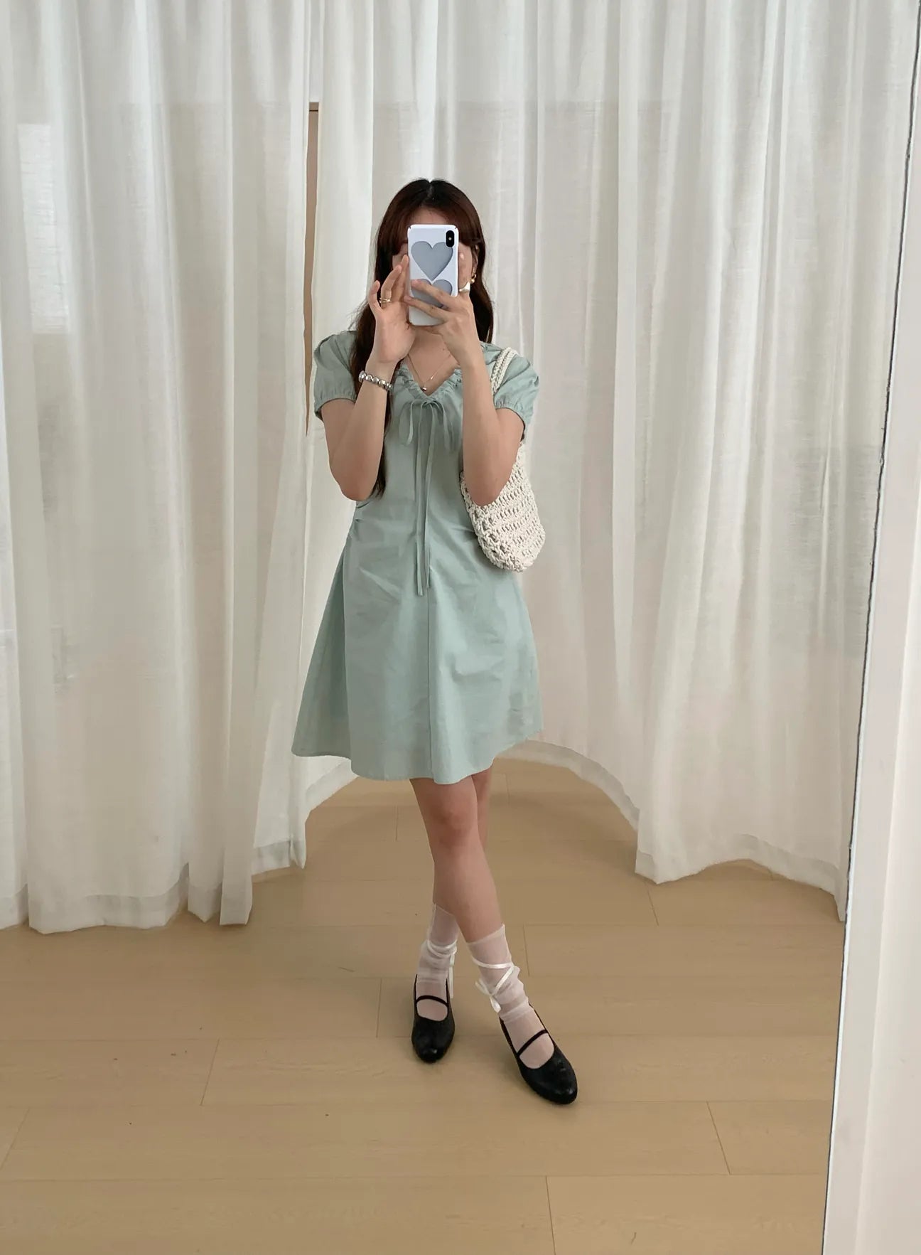 HELLO MILK TEE- 85130 抽繩連衣裙