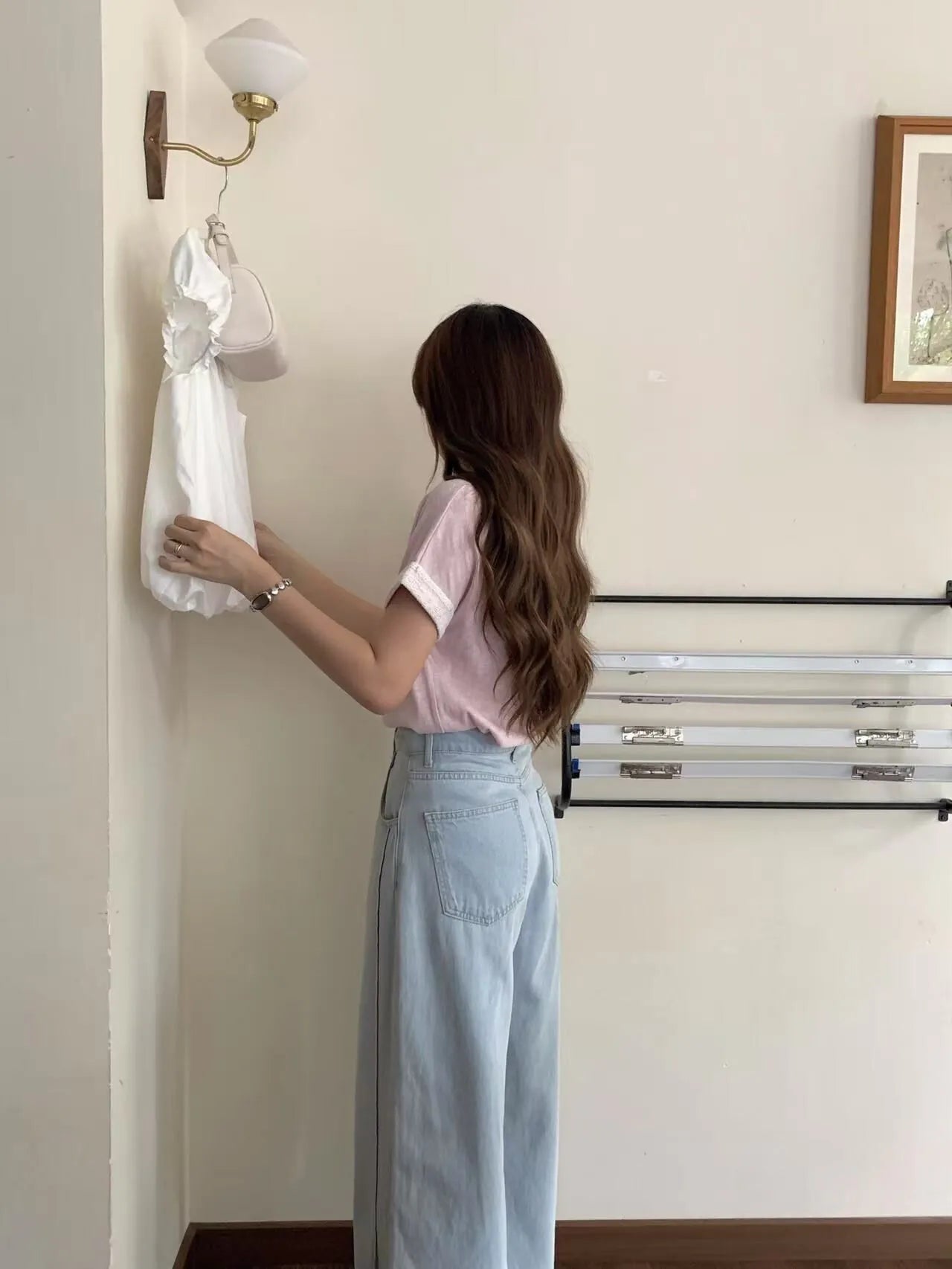 HELLO MILK TEE-85243 蕾絲袖上衣