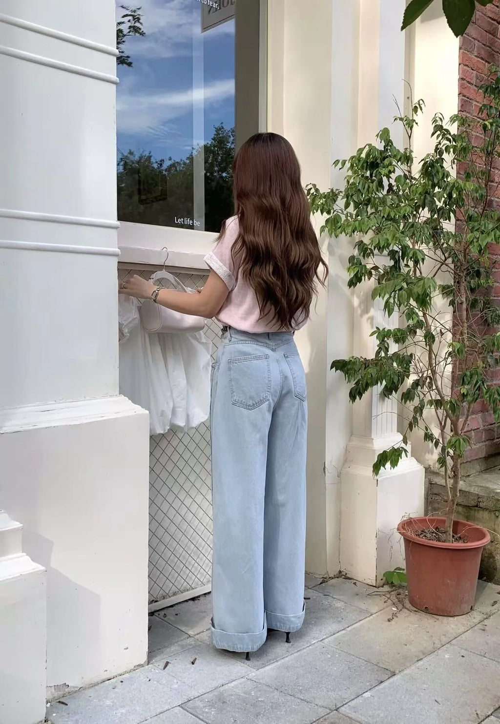 HELLO MILK TEE-85243 蕾絲袖上衣
