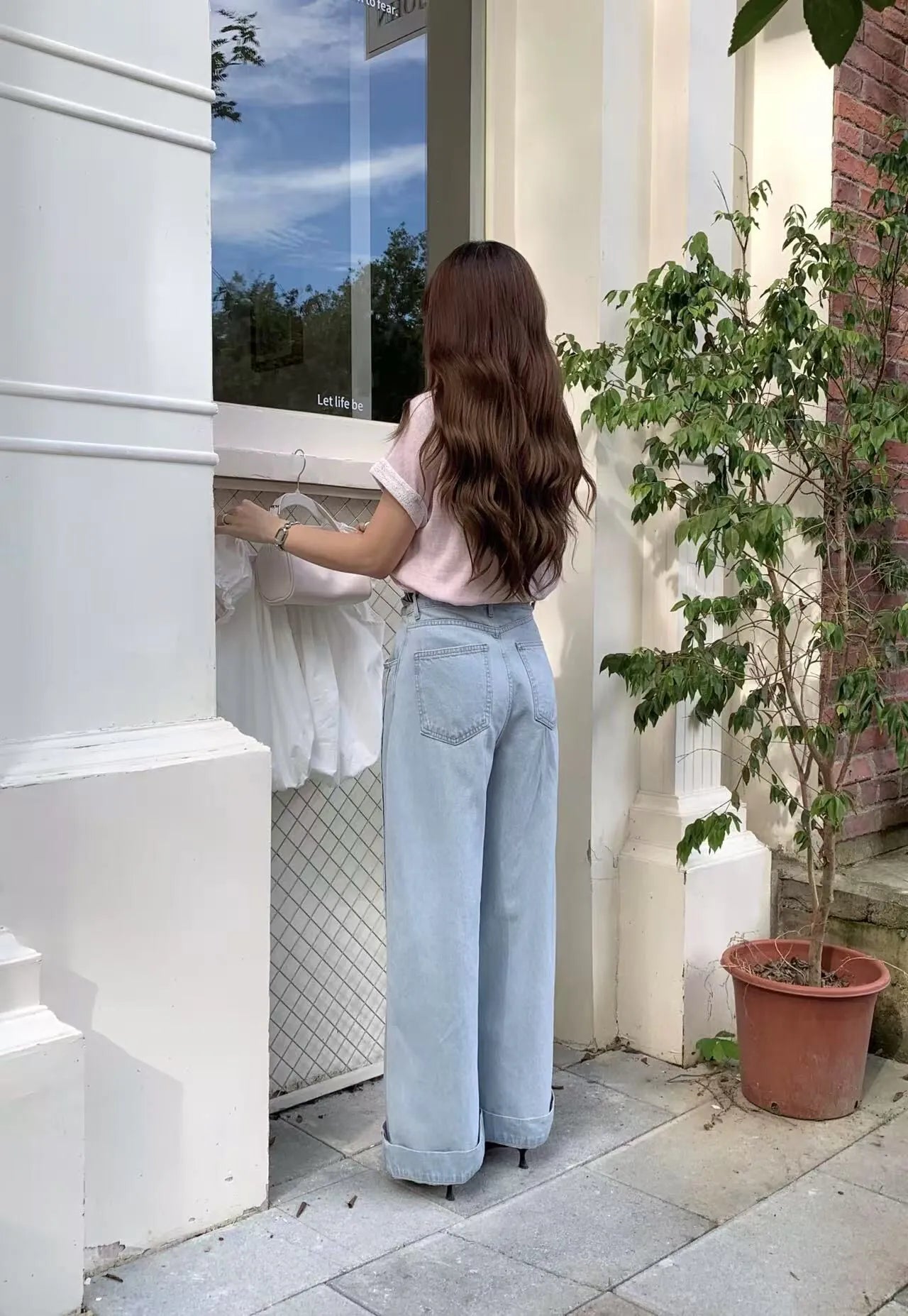 HELLO MILK TEE-85243 蕾絲袖上衣