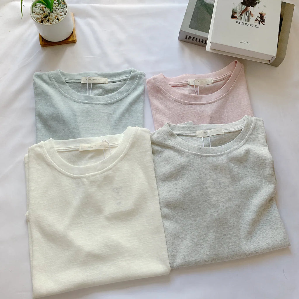 HELLO MILK TEE-85243 蕾絲袖上衣
