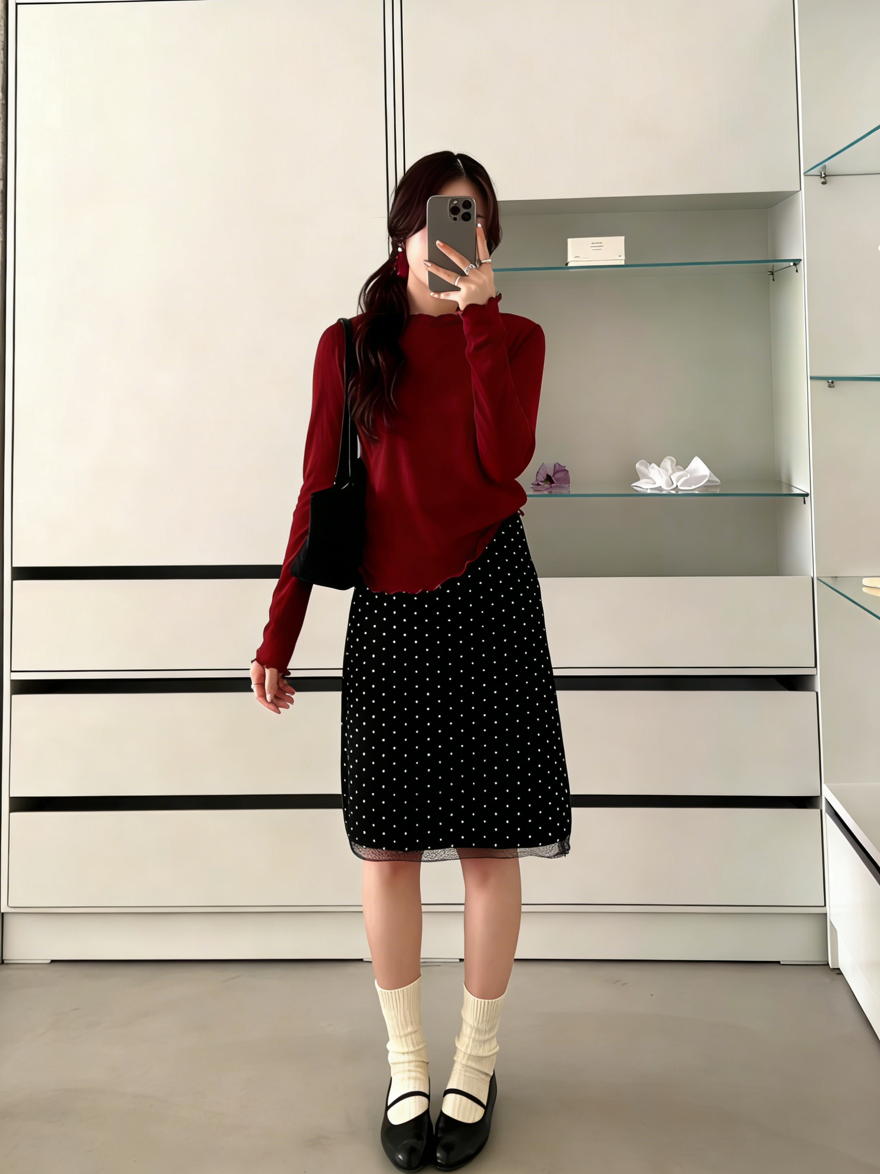 HELLO MILK TEE- 85962 卷邊上衣