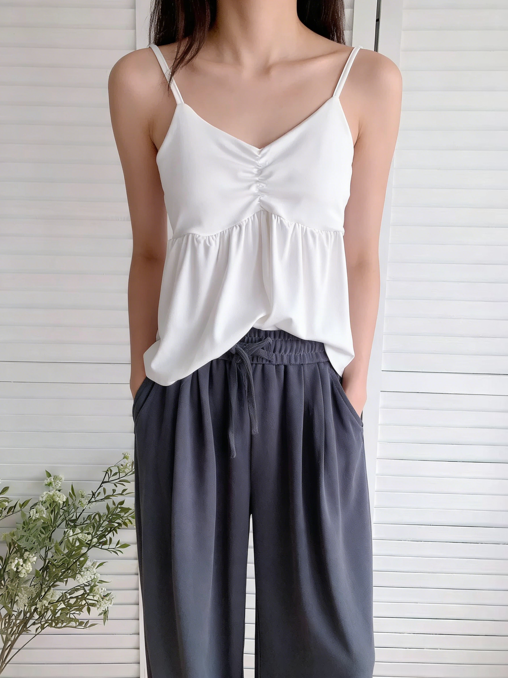 HELLO MILK TEE- 86046 休閒長褲