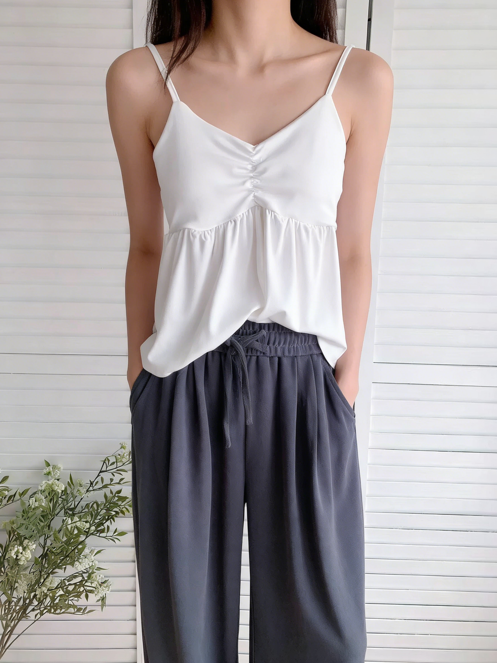 HELLO MILK TEE- 86046 休閒長褲