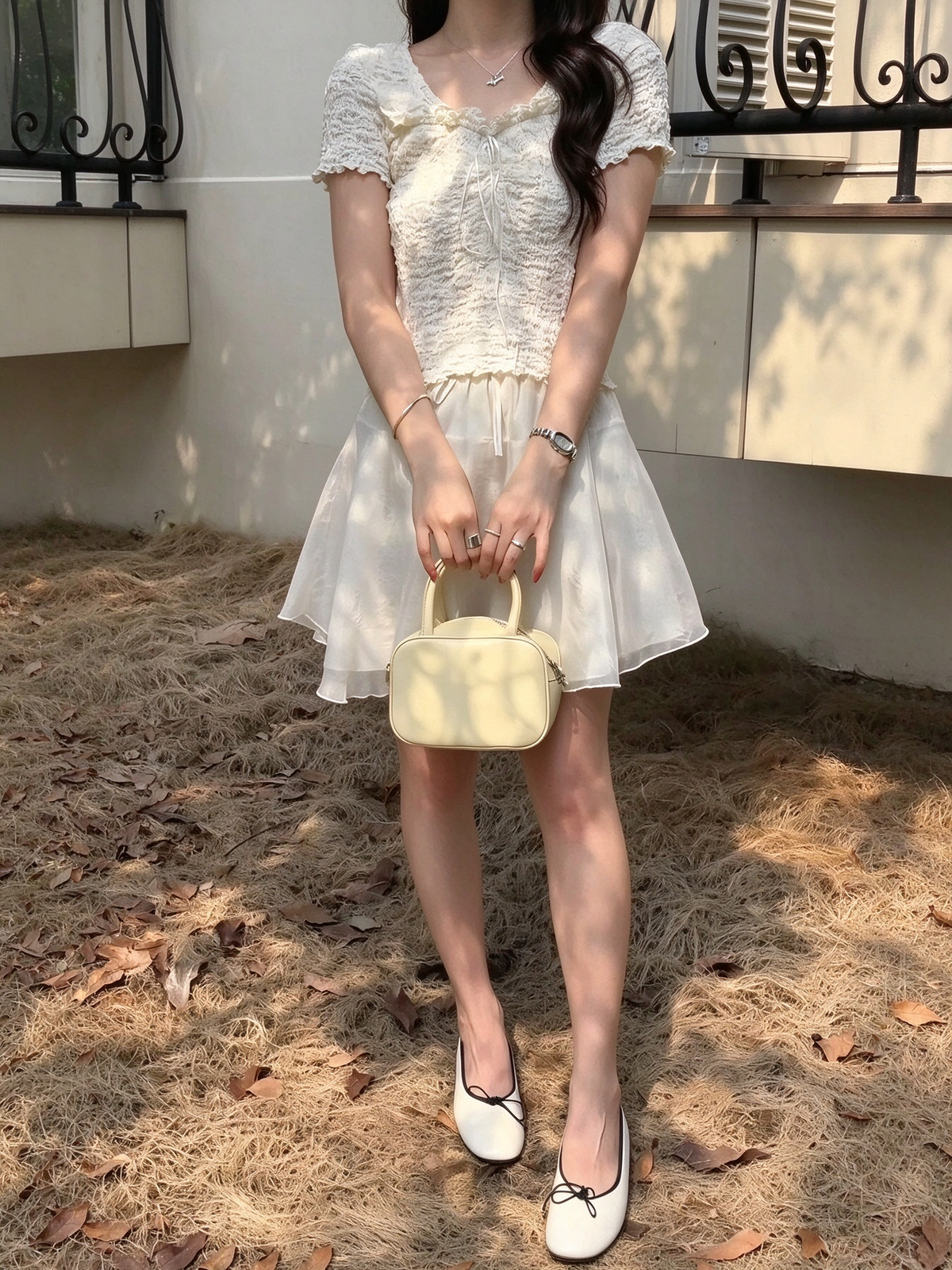 HELLO MILK TEE- 86857   方領上衣