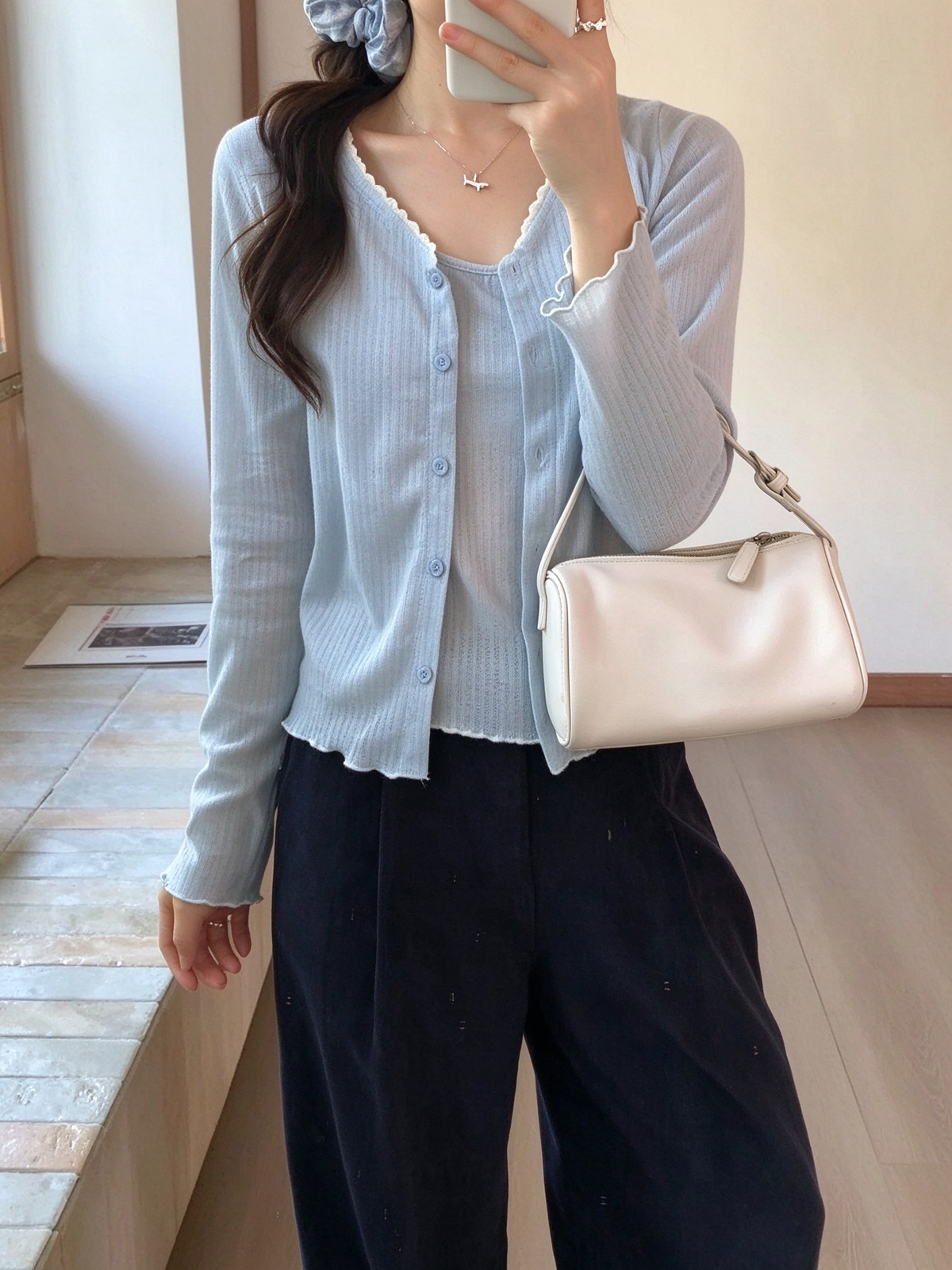 HELLO MILK TEE- 86919 花邊套裝