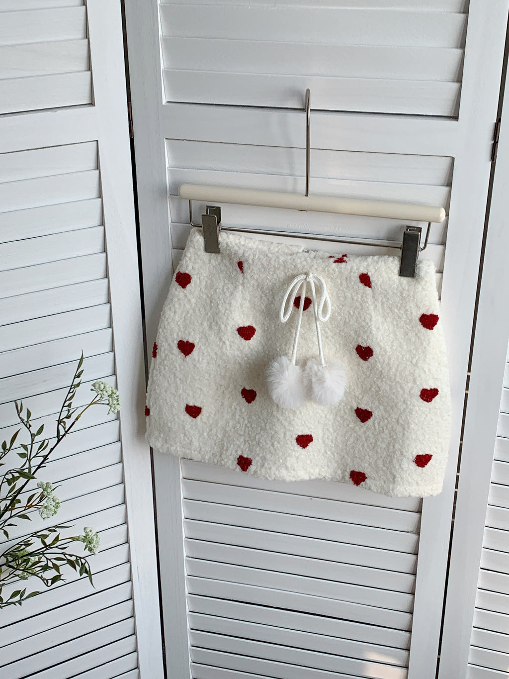 HELLO MILK TEE-85859 愛心短裙