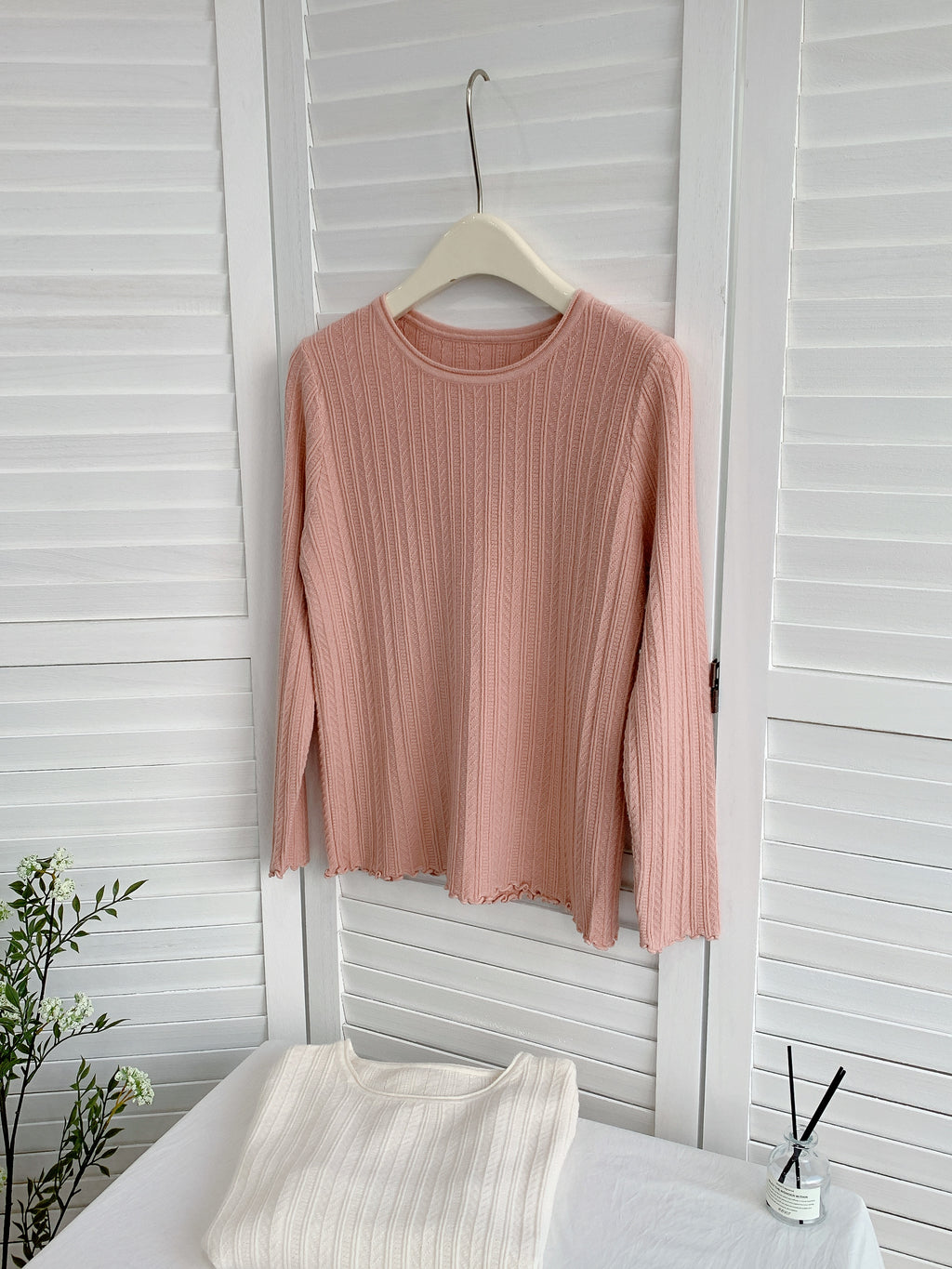 HELLO MILK TEE- 85479  簡約針織衫