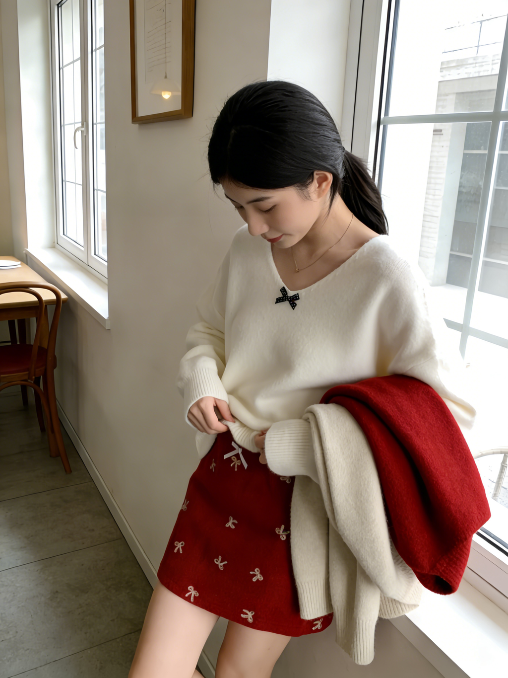 HELLO MILK TEE-85880 簡約針織衫