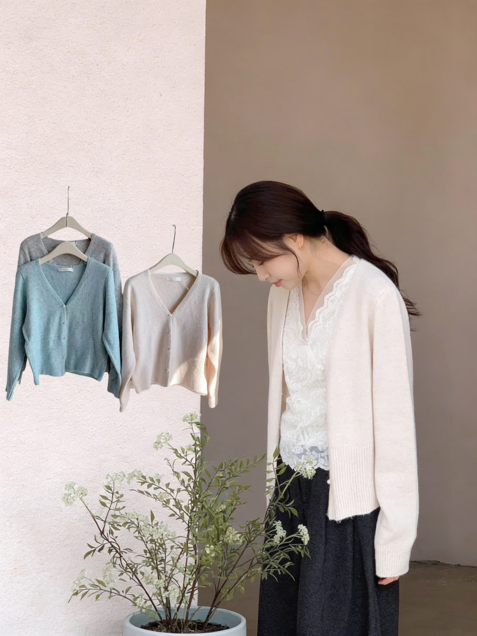 HELLO MILK TEE- 85867 針織開衫