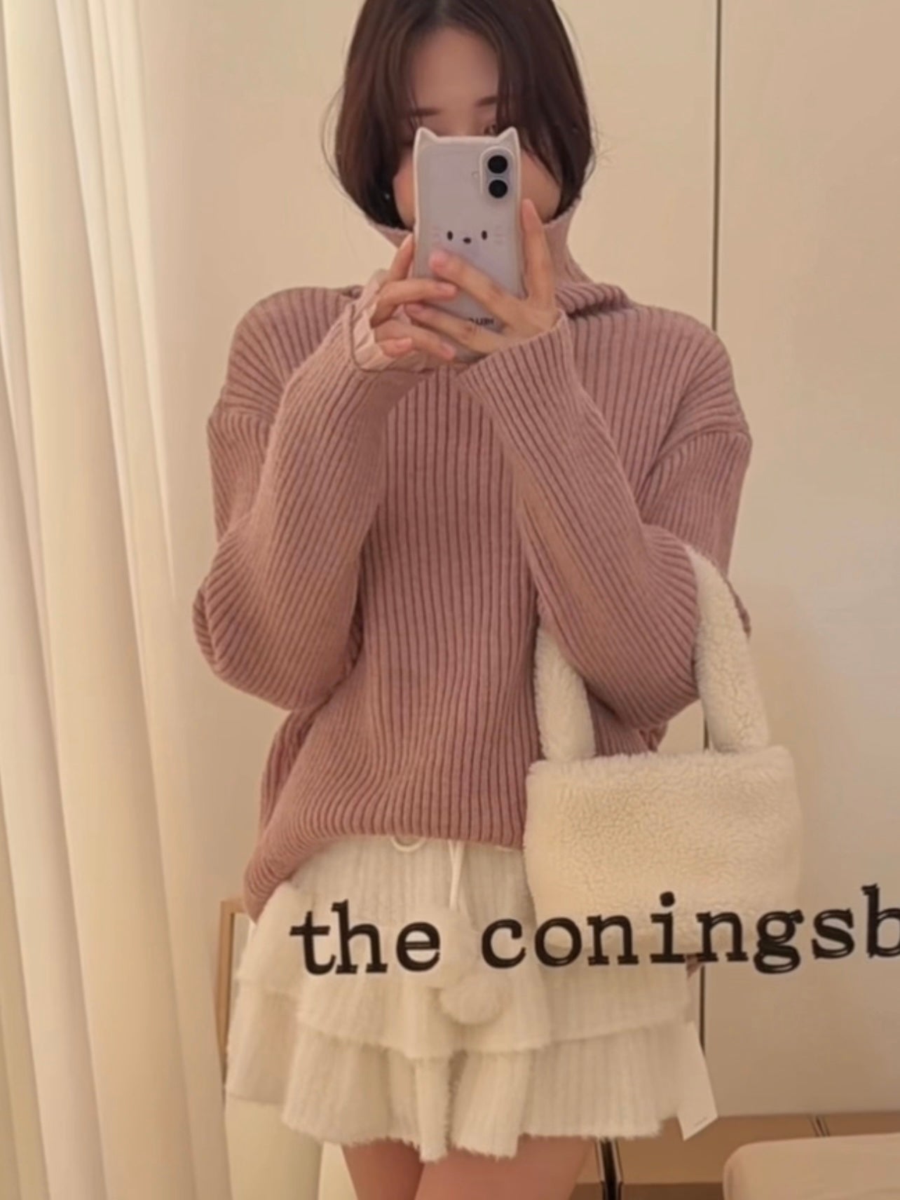 HELLO MILK TEE- 85851 花邊袖上衣