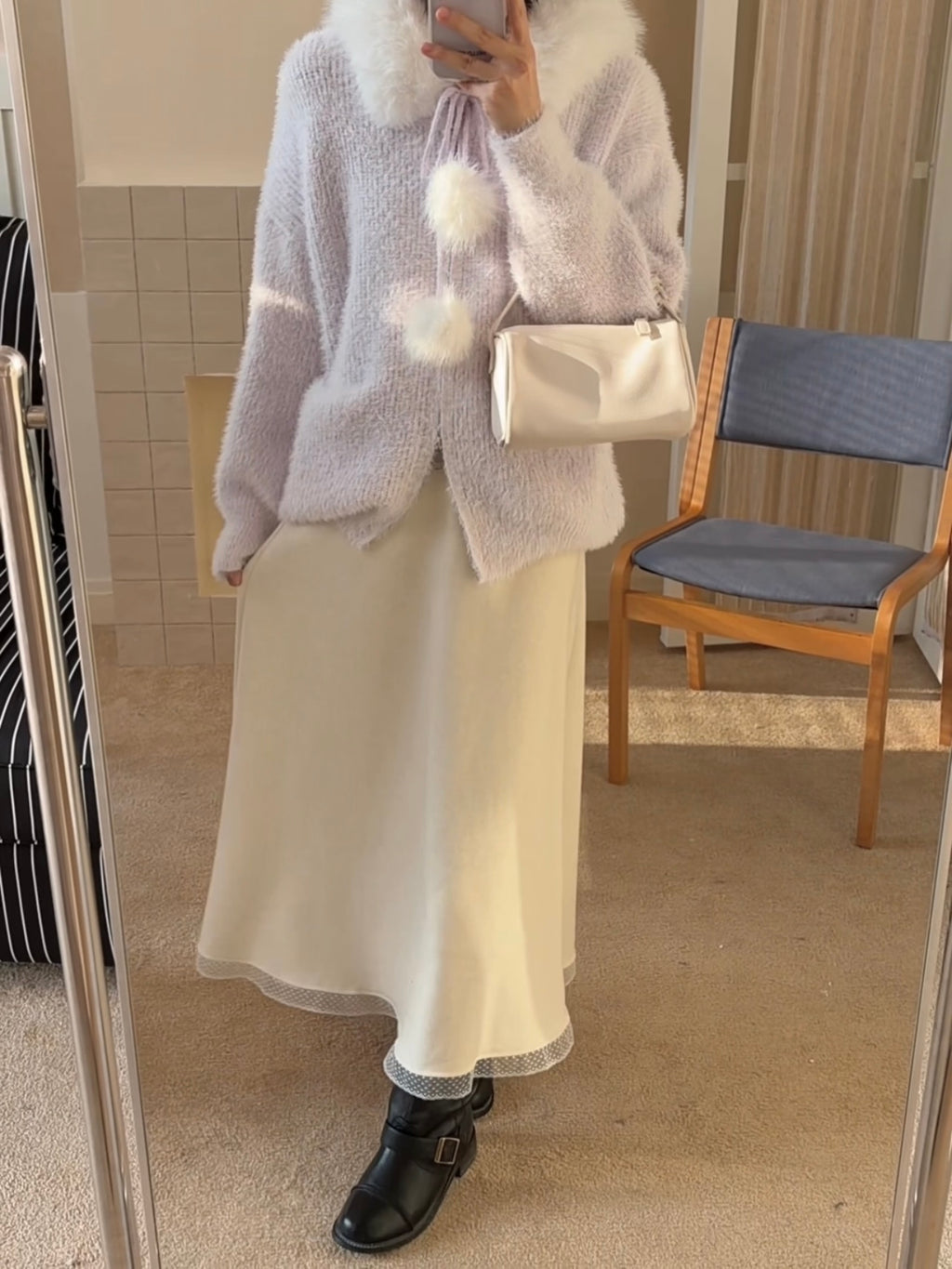 HELLO MILK TEE- 85909 拼接半裙